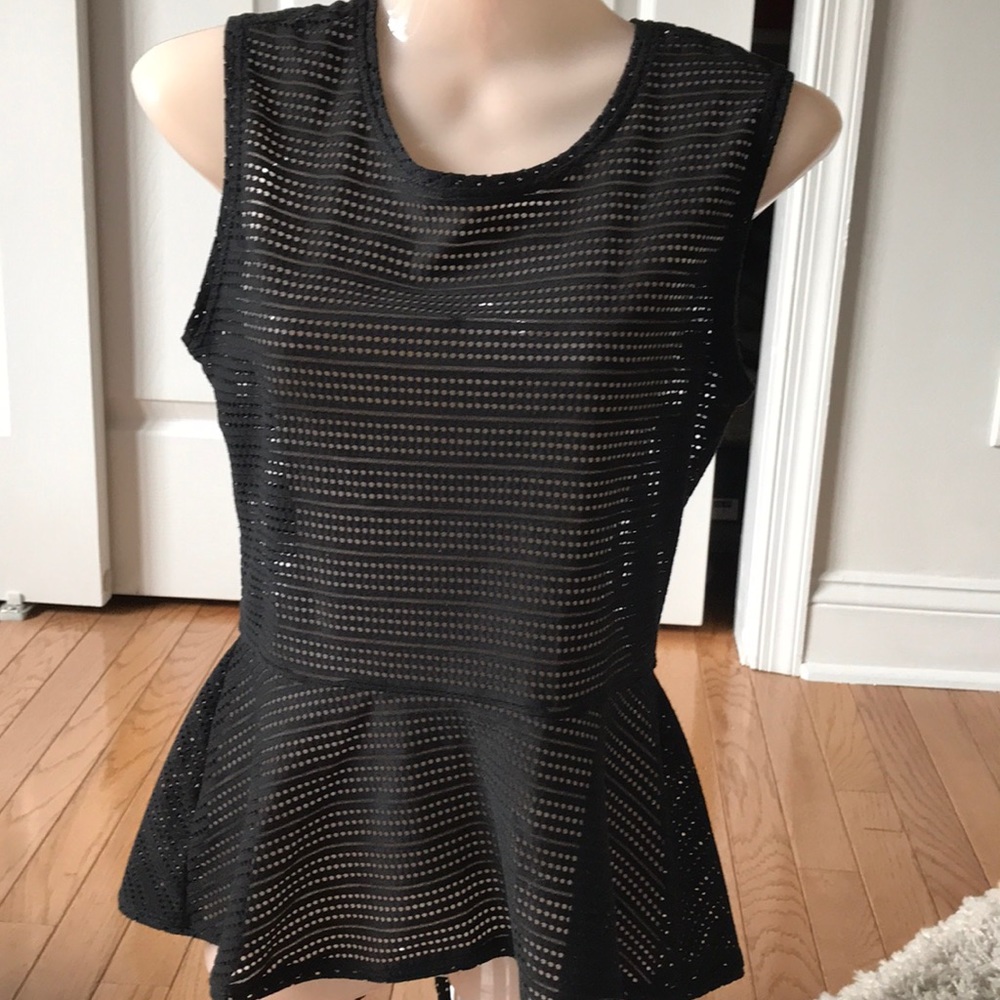 BCBG MAX AZRIA black see through top .S.